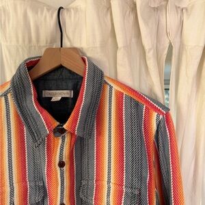 OUTERKNOWN Striped Button-Up Blanket Shirt